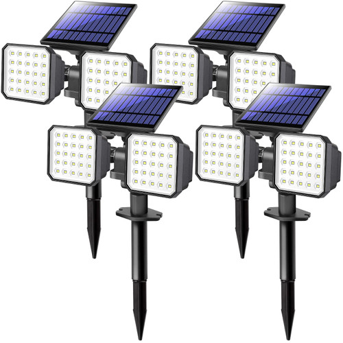 Kasonic Solar Spot Lights Outdoor, Waterproof Dusk-to-Dawn Solar Landscape Spotlights for Garden Yard Driveway Walkway, Daylight & Warm White, 4 Pack Kasonic Solar Spot Lights Outdoor, Waterproof Dusk-to-Dawn Solar Landscape Spotlights for Garden Yard Driveway Walkway, Daylight & Warm White, 4 Pack