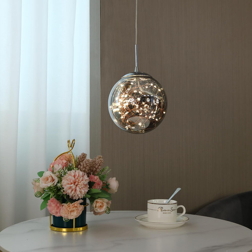 KAUCQI Glass Pendant Lights Kitchen Island, Farmhouse Light Fixtures, Bedroom Pendant Lights, Vanity Pendant Light, Hanging Lamp for Kitchen Living Room Dining Room