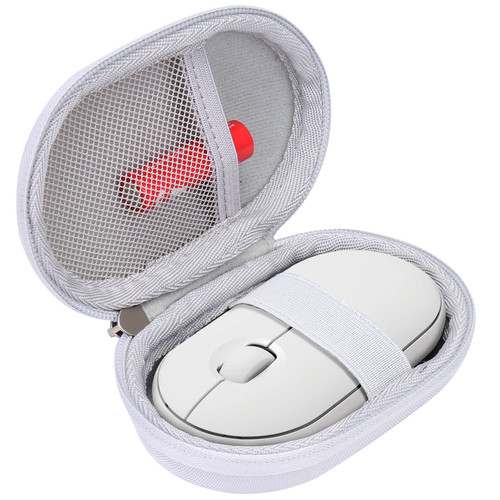 khanka Hard Carrying Case Compatible with Logitech Pebble M350 M355 i345 Wireless Bluetooth Mouse, Case Only (White)