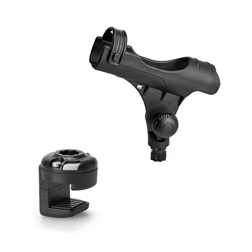 RAILBLAZA Pontoon Fishing Rod Holder with Universal Boat Mount for Spinning Rods, Baitcasters, or Fly Rods