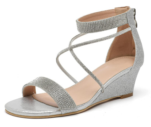 kkdom Women's Open Toe Ankle Strap Zipper Glitter Bling Sandals Pumps Low Block Chunky Heels Dress Sparkle Shoes kkdom Women's Open Toe Ankle Strap Zipper Glitter Bling Sandals Pumps Low Block Chunky Heels Dress Sparkle Shoes