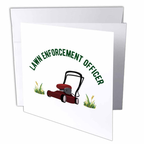 3dRose Lawn Enforcement Officer - Funny Gardening Pun Mowing Mower... - Greeting Cards (gc-366740-2) 3dRose Lawn Enforcement Officer - Funny Gardening Pun Mowing Mower... - Greeting Cards (gc-366740-2)