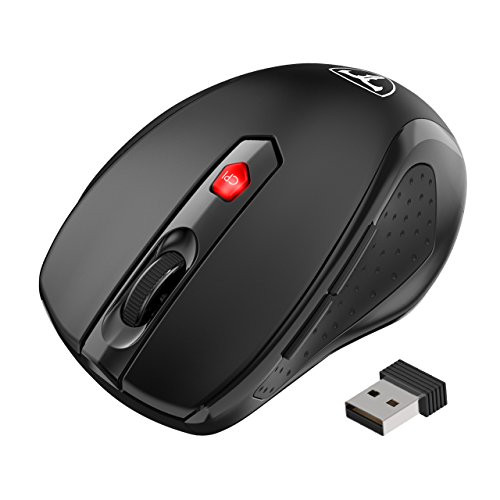 Habor Wireless Mouse, 2.4G Computer Mice Optical Laptop Mouse with 5 Adjustable DPI Levels, USB Receiver for Laptop, Gaming, PC, Notebook, MacBook