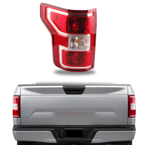 Dasbecan Left Driver Side Tail Light With Bulb Compatible with Ford F150 F-150 2018 2019 2020 Brake Rear Lamp Replaces JL3Z13405H Dasbecan Left Driver Side Tail Light With Bulb Compatible with Ford F150 F-150 2018 2019 2020 Brake Rear Lamp Replaces JL3Z13405H