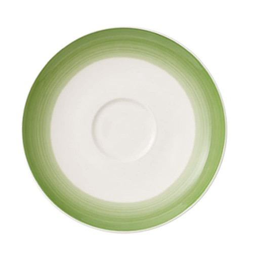 Colorful Life Green Apple Coffee Cup Saucer by Villeroy & Boch - Premium Porcelain - Made in Germany - Dishwasher and Microwave Safe - 5.5 Inches