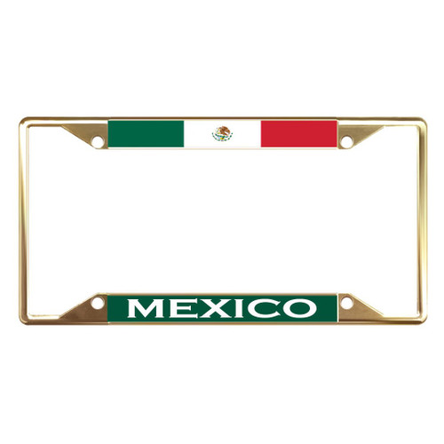 Fastasticdeals Mexico Flag Country License Plate Frame Tag Holder Cover