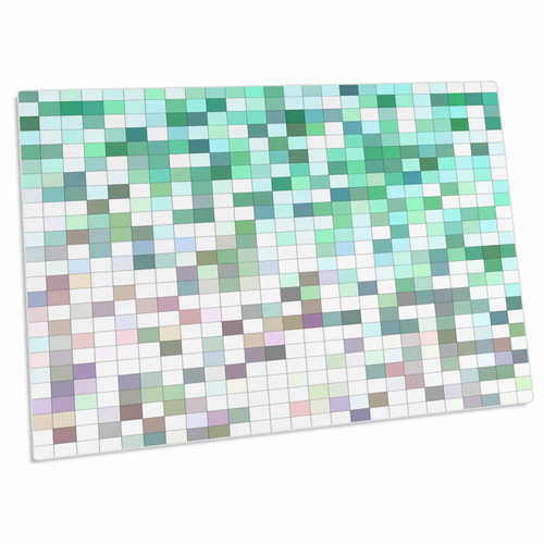 3dRose Light Bathroom Square Mosaic - Desk Pad Place Mats (dpd-289048-1)