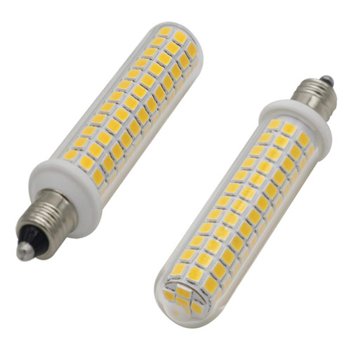 Jestme E11 led Bulb 100w Halogen Bulbs Replacement, JD T4 e11 Mini Candelabra Base 110V 120V 130 Voltage Input Light Bulbs, Pack of 2 Warm White