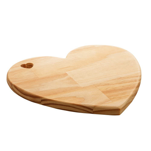 WOLFF Wooden Heart Shaped Serving Board, Pine Wood Charcuterie and Cheese Board, Serving Platter, Wooden Tray, Cutting Board 10x9