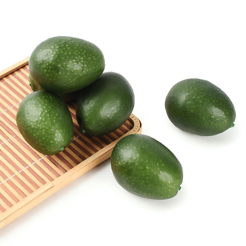 Luckforest Artificial Avocados, 6Pcs Simulation Avocados Fake Fruits for Home Kitchen Fruit Model Table Decor Photography Props