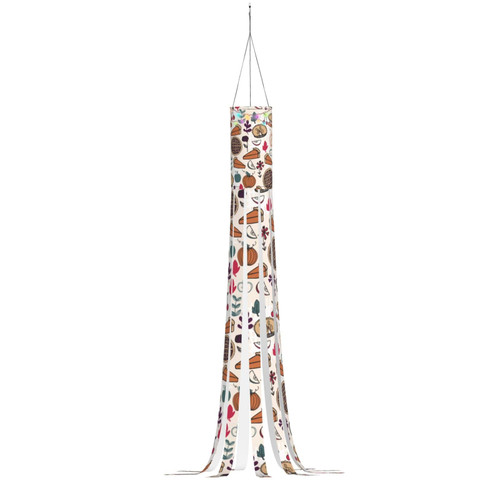 Halloween Windsock Thanksgiving-Pumpkin-Fruit-Pie Christmas Halloween Outdoor Hanging Decor for Yard Patio Garden