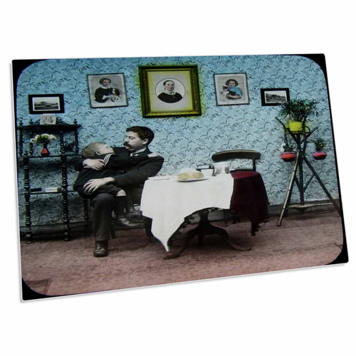 3dRose Magic Lantern Victorian Family Story Number 6 1890 Boy... - Desk Pad Place Mats (dpd-359118-1)