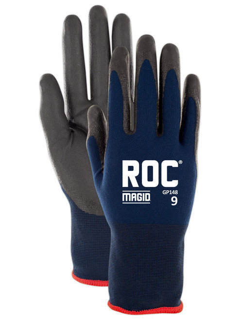 MAGID ROC 15-Gauge TriTek Palm Coated Work Gloves Size 9/L (1 Pair)