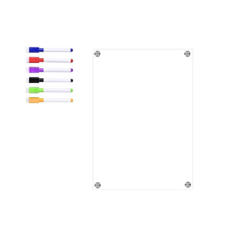 Kangnice Magnetic Weekly Calendar for Fridge Acrylic Magnet Erase Board Week Planner Board Clear Whiteboard Calendar Boards Acrylic Planner Board
