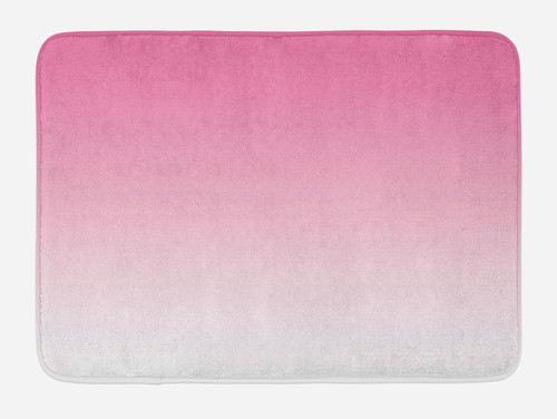 Ambesonne Ombre Bath Mat, Dreamy Pale Pink Waterfall Cotton Candy Inspired Modern Digital Print Girls Art, Plush Bathroom Decor Mat with Non Slip Backing, 30.2" x 20", Pale Pink