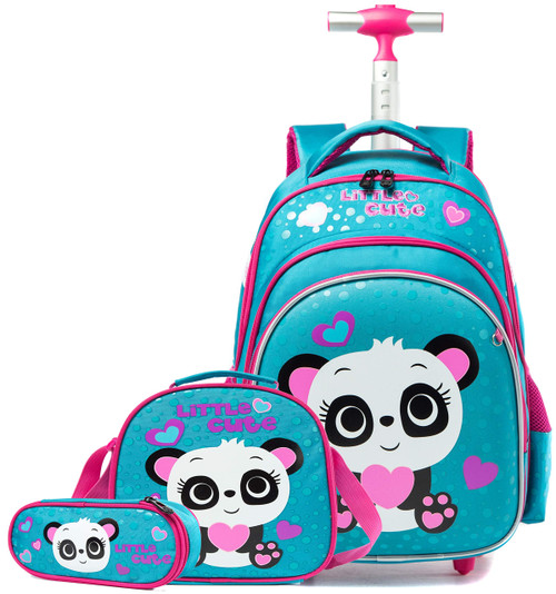 Meetbelify Girls Rolling Backpack Wheels Backpacks for Girls for School Wheeled Trolley Backpack with Wheels for Girls