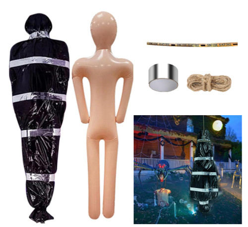 Evfiuha 2Pack Halloween Decorations Dead Victim Props - Halloween inflatables Decorations Outdoor, Decorations Indoor, Scary Scary Fake Corpse in Bag Hallowmas Outdoor Prop Creepy Haunted House Decor