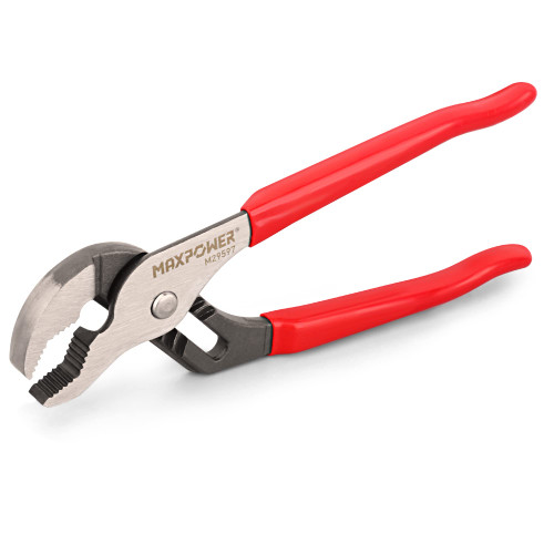 MAXPOWER 10 inch Groove Joint Pliers, Quick Adjustable Serrtated V Jaw Tongue and Groove Pliers