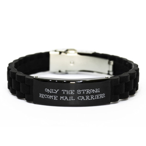 Game On Novelties Sarcastic Mail Carrier, Only The Strong Become Mail Carriers, Holiday Black Glidelock Clasp Bracelet for Mail Carrier Game On Novelties Sarcastic Mail Carrier, Only The Strong Become Mail Carriers, Holiday Black Glidelock Clasp Bracelet for Mail Carrier