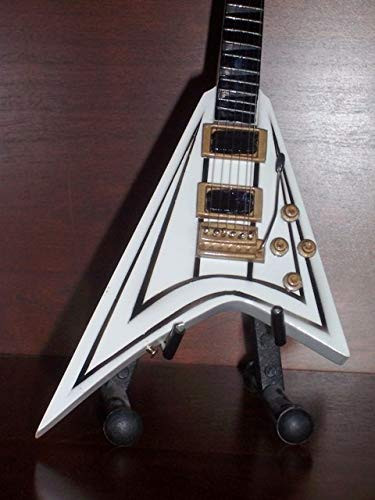 Mini Guitar For RANDY RHOADS White V Display Gift