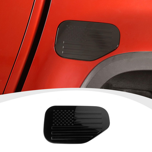 RAZPOY Gas Cap Cover, USA Flag Fuel Filler Gas Tank Door Trim Cover Compatible with 2014-2022 Chevrolet Colorado & GMC Canyon Exterior Accessories, Black