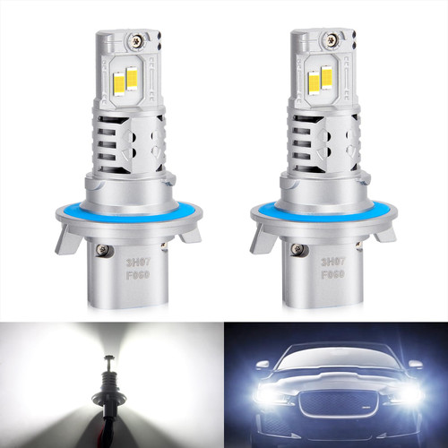 2023 Newest H13 LED Headlight Bulbs, Plug N Play Car Replacement High/Low Beam 9008 Headlights Bulb Conversion Kit, 72W 12000LM 6500K Cool White Super Bright, Pack of 2