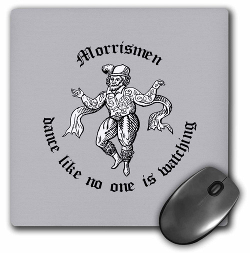 3dRose Morrismen Dance Like No One is Watching Black Text - Mouse Pads (mp_356039_1)