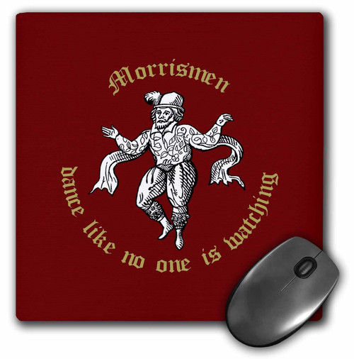 3dRose Morrismen Dance Like No One is Watching Fun Illustration - Mouse Pads (mp_356041_1)
