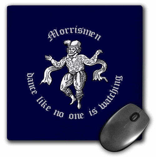 3dRose Morrismen Dance Like No One is Watching Vintage Illustration - Mouse Pads (mp_356043_1)
