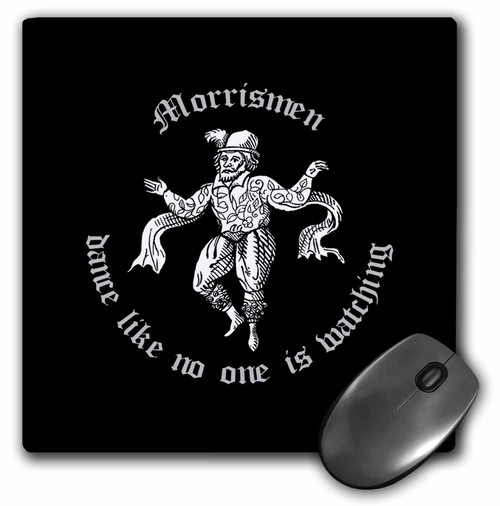 3dRose Morrismen Dance Like No One is Watching Vintage Illustration - Mouse Pads (mp_356044_1)
