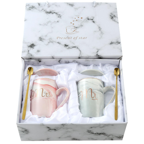 oridom Mr and Mrs Coffee Mugs Set, Wedding Gifts for Couple, Newly Wed Gifts for Bride and Groom Bridal Shower Engagement Wedding, Ceramic Marble Cups for Married Couples Anniversary 14 OZ oridom Mr and Mrs Coffee Mugs Set, Wedding Gifts for Couple, Newly Wed Gifts for Bride and Groom Bridal Shower Engagement Wedding, Ceramic Marble Cups for Married Couples Anniversary 14 OZ