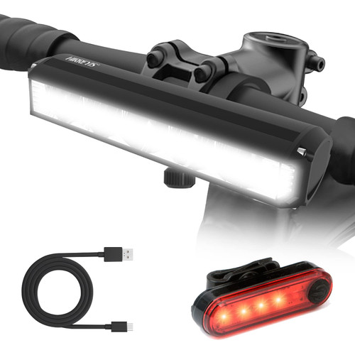 2022 Newest Super Bright LED Bike Light,Powerful 3000 Lumen USB Rechargeable Bicycle Headlight-4 Modes,Waterproof Bike Headlight Taillight,Daytime Running Light,Men Women Bicycle Accessories