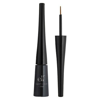 e.l.f. Easy Glide Expert Liquid Eyeliner - Smudge-proof Liner Is Rich in Color, Creating a Long Lasting Defined Look (e.l.f. Expert Eyeliner - Charcoal)