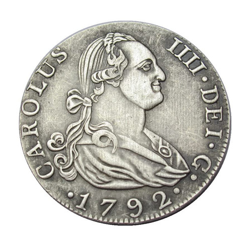 Spanish 4R Silver Dollar 1792 Foreign Replica Commemorative Coin