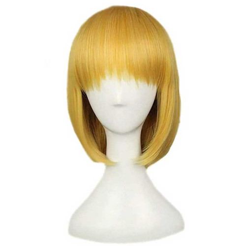 BERBO Anime Wig Armin Arlert Cosplay Wig for Attack On Titan?Short Yellow Wig,Costume Halloween Wig,For Halloween,Costume Party, Anime Show, Cosplay Event, Concerts, Daily wig(Size:Style A)