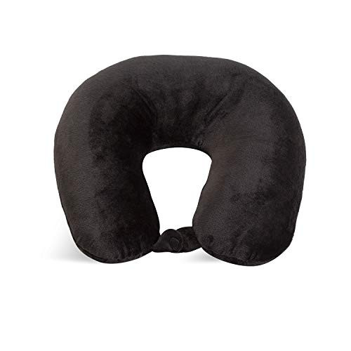 World's Best Feather Soft Microfiber Neck Pillow, Black