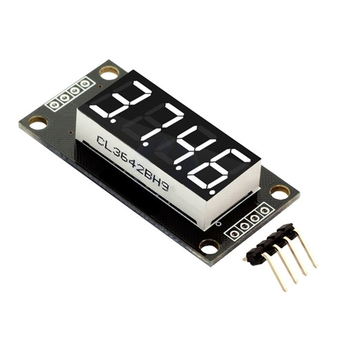 TM1637 0.36 Inch 7 Segments Digital Display Tube 4-Digit LED Module Board for Arduino Red Green Blue Yellow White-White