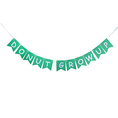 Donut Grow Up Banner, Baby Girls' Birthday Party Sign,Donut Theme Party Decorations Donut Grow Up Banner, Baby Girls' Birthday Party Sign,Donut Theme Party Decorations