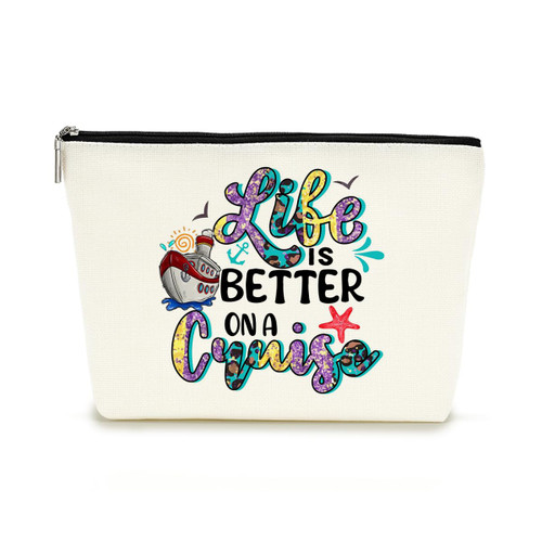 Decohim Funny Makeup Bag Cosmetic Bag Trip Toiletry Bag Cruise Themed Birthday Cruise Vacation Summer Beach Weekend Gifts for Women Cruise Lover Friend Bachelorette Party Life Is Better On A Cruise Decohim Funny Makeup Bag Cosmetic Bag Trip Toiletry Bag Cruise Themed Birthday Cruise Vacation Summer Beach Weekend Gifts for Women Cruise Lover Friend Bachelorette Party Life Is Better On A Cruise