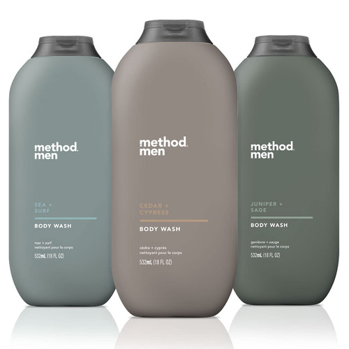 Method Men, 3-pack Body Wash 18 Oz Each (Sea + Surf, Cedar + Cypress, Juniper + Sage)