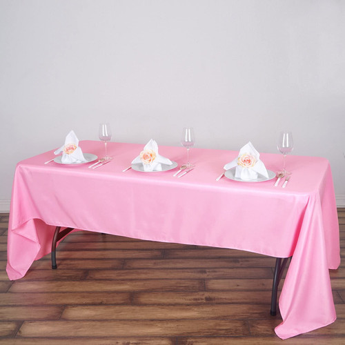 Efavormart 60x126 Pink Wholesale Linens Polyester Tablecloths Banquet Linen Wedding Party Restaurant Tablecloth
