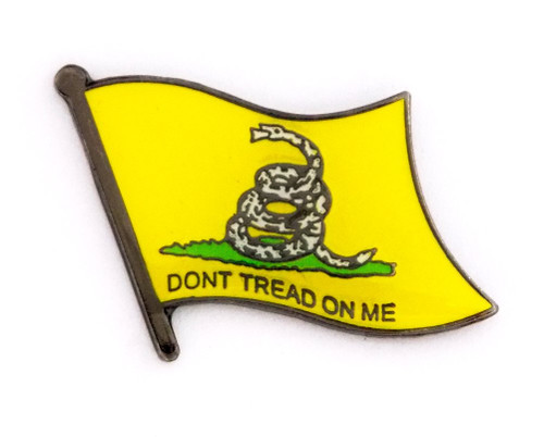 Don't Tread on me Gadsden Flag Lapel Pin - DTOM