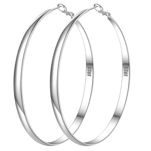 Sterling Silver Hoop Earrings for Women S925 Silver Hoop Earrings Large Silver Hoop Earrings Hypoallergenic Thin Oversize Big Silver Hoop Earrings Sterling Silver Earrings for Girls PABBEU Sterling Silver Hoop Earrings for Women S925 Silver Hoop Earrings Large Silver Hoop Earrings Hypoallergenic Thin Oversize Big Silver Hoop Earrings Sterling Silver Earrings for Girls PABBEU