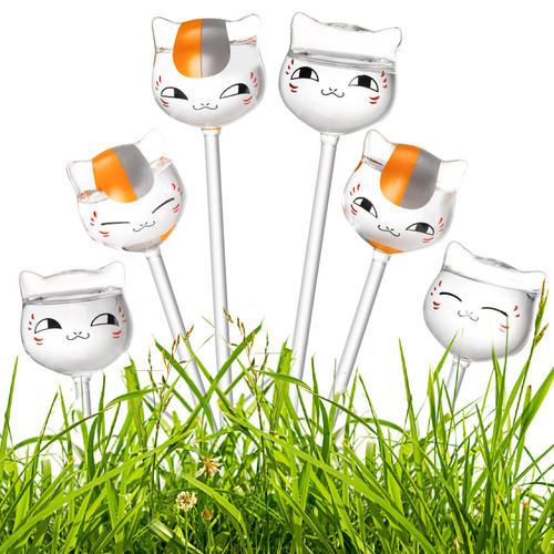 TOPZEA 6 Pack Glass Self Watering Globes, Hand-Blown Cat Shape Plant Watering Bulbs Devices, Clear Automatic Plant Waterer Spikes Aqua Bulbs for Indoor Outdoor Plant, Vacation TOPZEA 6 Pack Glass Self Watering Globes, Hand-Blown Cat Shape Plant Watering Bulbs Devices, Clear Automatic Plant Waterer Spikes Aqua Bulbs for Indoor Outdoor Plant, Vacation