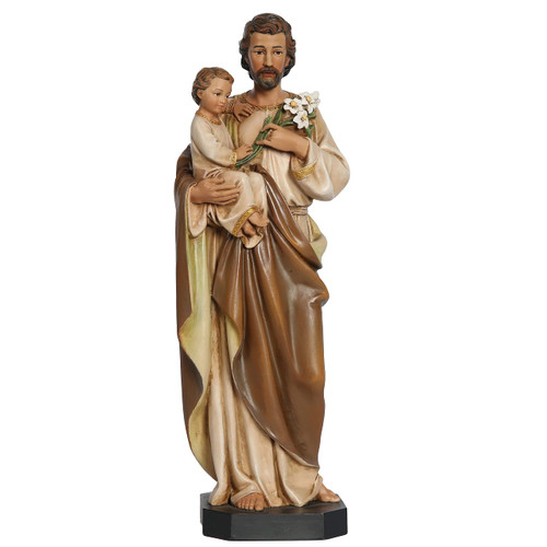 BC BUILDCLASSIC St. Joseph and Child Jesus Statue, Catholic Figurine, 10 inches H, Hand Painted BC BUILDCLASSIC St. Joseph and Child Jesus Statue, Catholic Figurine, 10 inches H, Hand Painted
