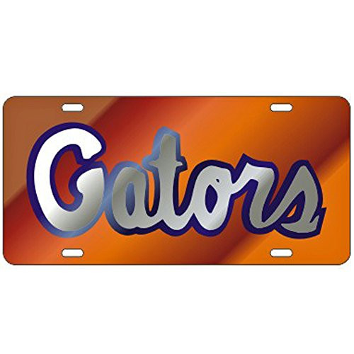 Florida Gators Orange Laser Cut License Plate - Mirror Logo