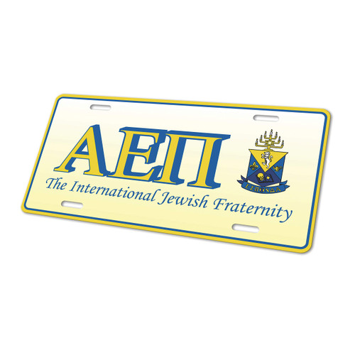 Alpha Epsilon Pi Decorative Car Front License Plate, Vanity Tag, Metal Car Plate, Aluminum License Plate 6" x 12" Inch (Alpha Epsilon Pi - 3)