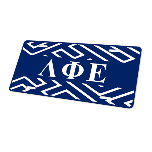 Lambda Phi Epsilon Decorative Car Front License Plate, Vanity Tag, Metal Car Plate, Aluminum License Plate 6" x 12" Inch (Lambda Phi Epsilon 6)