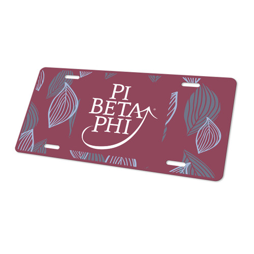 Pi Beta Phi Decorative Car Front License Plate, Vanity Tag, Metal Car Plate, Aluminum License Plate 6" x 12" Inch (Pi Beta Phi - 5)