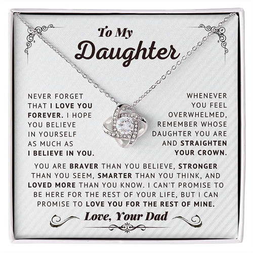 Daughter Gifts From Dad - To My Daughter Necklace From Dad, Aim For The Skies Necklace Gifts For Daughter On Birthday Gifts For Daughter, Father Daughter Gifts Christmas Graduation Valentine Idea Gifts (Love Knot, Standard Box) Daughter Gifts From Dad - To My Daughter Necklace From Dad, Aim For The Skies Necklace Gifts For Daughter On Birthday Gifts For Daughter, Father Daughter Gifts Christmas Graduation Valentine Idea Gifts (Love Knot, Standard Box)